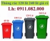 Giá sỉ thùng rác cuối năm, thùng rác 120L 240L 660L giá rẻ-lh 0911082000